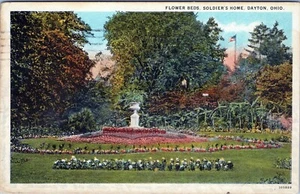 Flower Beds Soldier's Home Dayton Ohio Postcard Posted - Picture 1 of 2