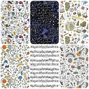 100% Cotton Craft Fabric College Lesson School Days Digital Print Dress Material - Picture 1 of 11