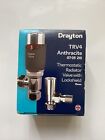 Drayton Trv4 Angle Valve With Lockshield Anthracite 15mm Part No 0705210 NEW