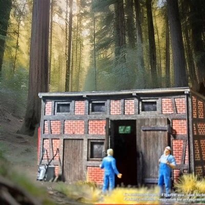 Ho Scale Busch Barn Half Timbered  "Figures not included" - Image 1 of 3