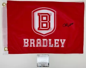 Chet Walker Firmado por los Bradley Braves BU 12x18 Bandera Baloncesto Schwartz Deportes Certificado de Autenticidad - Imagen 1 de 6