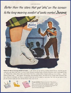 Vintage 1951 DURENE Men's Socks Undershirts Fashion Ephemera 1950's Print Ad - Picture 1 of 1