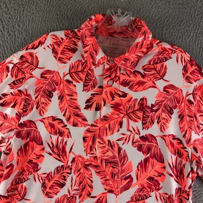 Camisa polo masculina Under Armour 2.0 Playoff média branca laranja folha de palmeira UPF 40+ - Imagem 1 de 4