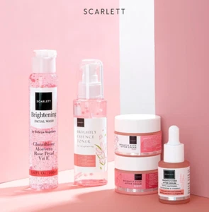 Scarlett Whitening 5 In1 Set Brightly Ever After,Facial ,Wash ,Toner ,Serum - Picture 1 of 9