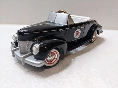1940 Ford Deluxe Coupe Chain Driven Mini Pedal Car Texaco 1/18 Black Piggy Bank - Image 1 of 4