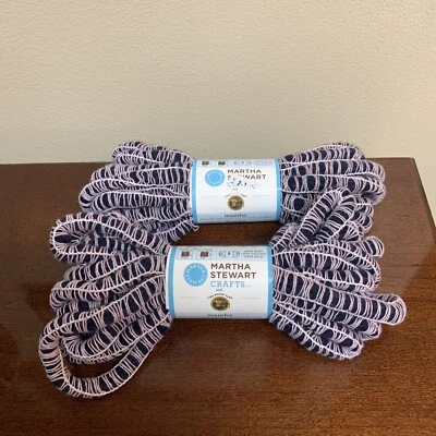 Lote de 2 - Hilo de mambo artesanal Martha Stewart súper voluminoso púrpura oruga 510 Foto 1 de 3