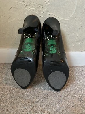 Bombas de guepardo Frankenstein personalizadas Rockabilly CASA BLANCA/MERCADO NEGRO 8,5 M Foto 1 de 4