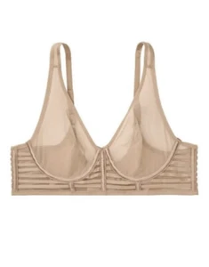 Victoria's Secret Plunge-BH ungefüttert mit Bügel hellbraun 32C neu mit Etikett - Bild 1 von 4