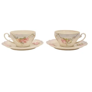 2 Antique RS Prussia Porcelain Cup and Saucer Sets - Picture 1 of 6