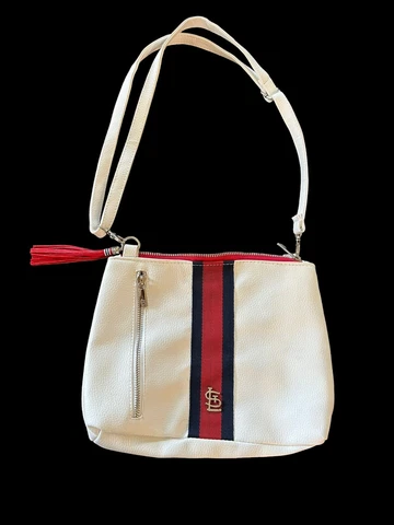 St Louis Cardinals Purse 2021 Season White With Navy And Red Stripe Adjustable Cover