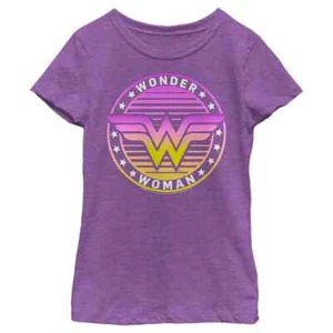 Next Level Apparel Wonder Woman Ombre Logo T-Shirt Girls' XL (14-16) Purple S/S - Picture 1 of 15