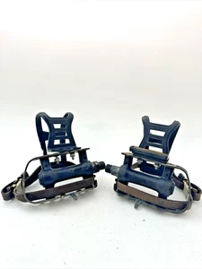 Vintage SR Sakae MTP-170 Pedals MTB Old School BMX MTB  Flat 9/16 Black A06 - Picture 1 of 22