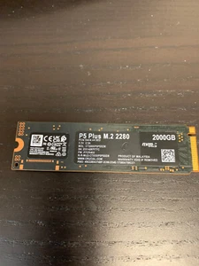 Crucial P5 Plus 2TB M.2 NVMe Internal SSD (CT2000P5PSSD8) - Photo 1/1