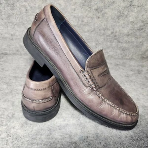 Cole Haan Pinch Men's Size 10.5 M Shoes Gray Black Leather Casual Penny Loafers - Foto 1 di 9