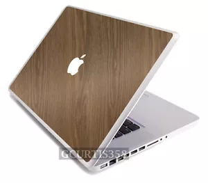 WOOD Vinyl Lid Skin Cover Decal fits Apple Original Macbook 13" Laptop - Picture 1 of 1