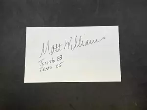 SIGNED IN-PERSON 3X5 INDEX CARD MATT WILLIAMS TORONTO BLUE JAYS AUTO NO COA - Picture 1 of 2