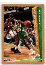 Gary Payton 1992 Fleer Rising Stars Magazine Sheet #NNO Card Seattle Supersonics