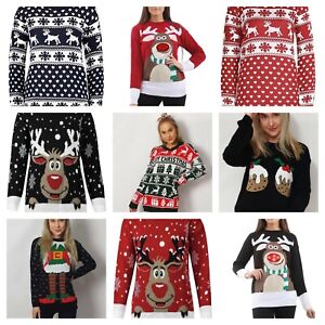 New Unisex Men Women Santa Xmas Christmas Novelty Retro Jumper Sweater