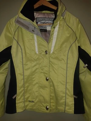 Mujer Spyder Esquí Snowboard Chaqueta Verde Lima Claro Talla 8 Usada en Excelente Condición Foto 1 de 4
