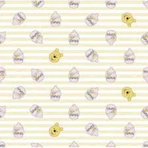 Winnie The Pooh Hunny Cotton Fabric - Picture 1 of 2