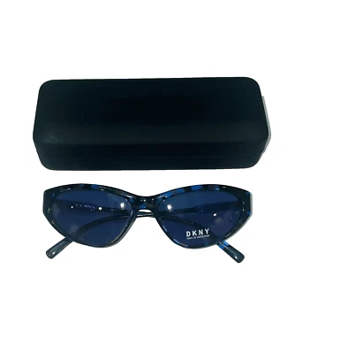 DKNY Womens Semi Cat Eye Sunglasses DK 542S Mink Blue Tortoise 56-15-135 - Image 1 of 4