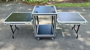 ProX T-14RSPWDST, Vertical Shockproof Amp/Rack Case with Dual Side Tables - Picture 1 of 8