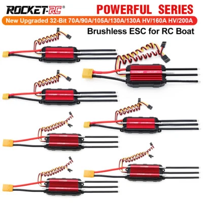 ROCKET-RC POWERFUL 32-Bit Brushless ESC 70A/90A/105A/130A Waterproof for RC Boat - Image 1 of 4