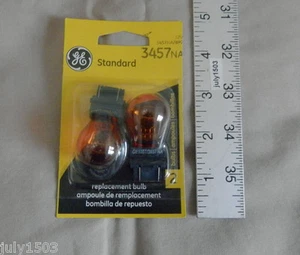 (2) New GE 3457NA Miniature Lamp Bulb S8 27/8w 12 volt 12v - Picture 1 of 2
