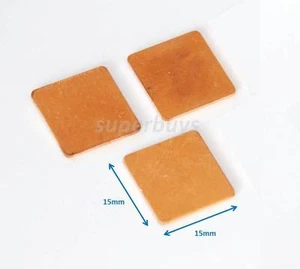 3pc 15x 15x 0.3mm Laptop GPU CPU Heatsink Heat Sink Computer Laptop Copper Shim - Photo 1/2