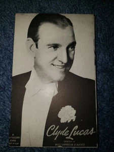 Cartolina Clyde Lucas anni 40-50 Mutoscopio Music Corp of America - Foto 1 di 2