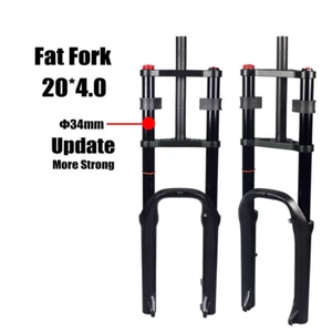 185mm Travel 20er*4.0 E-Bike Air Suspension Fat Fork Downhill MTB/Snow Bike Fork - Picture 1 of 10