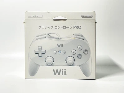 Nintendo Wii Classic Controller Pro White Official Used In Box JAPAN WITH VIDEO⏯ - Image 1 of 4