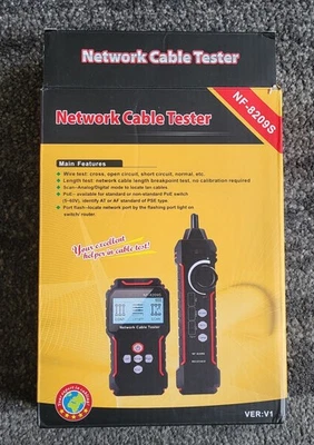 VXSCAN NF-8209S Netzwerk RJ11 RJ45 Kabeltester CAT5 CAT6 LAN - Bild 1 von 4