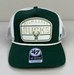 '47 Hitch Erwachsene Milwaukee Bucks Trucker verstellbare Mütze Kappe Retro Seil Vintage - Bild 1 von 5