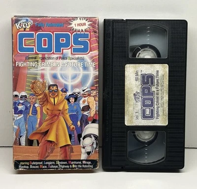 C.O.P.S. Fighting Crime In Future Time VHS 1988 Video Tape Hasbro Animated Cops - Image 1 of 4