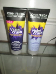 JOHN FRIEDA "NEU" VIOLET CRUSH FÜR BLONDINEN lila Shampoo & Conditioner 6 fl. Oz. - Bild 1 von 3
