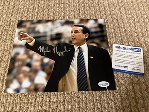 SELTENER TRAINER K SIGNIERT 8 X 10 FOTO HERZOG BASKETBALL MIKE KRZYZEWSKI ACOA ZERTIFIKAT 🏀 - Bild 1 von 2