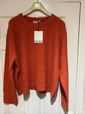ICHI Orange Jumper, Size XL New Rrp £39 - Image 1 of 4