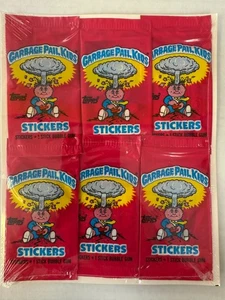 Lot of 6 Topps Garbage Pail Kids Stickers Pack ~ Bubble Gum ~ UK Series 1 ~ 1985 - Picture 1 of 2