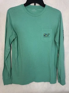 Vineyard Vines Boys Island Leafs Fill Whale Youth Large Pocket Long Sleeve. - Picture 1 of 6