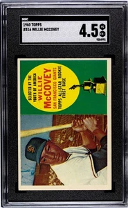 1960 Topps #316 WILLIE MCCOVEY RC (Giants) SGC 4.5 VG-EX+ SOLID CENTERING - Picture 1 of 2