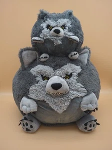 Squishable Lot: Werewolf 15” Gray Round Plush Stuffed Animal PLUS Mini 8" Wolf - Picture 1 of 10