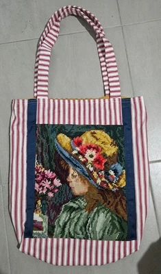 Unique Handmade Crochet Reversible Tote Bag - image 1 of 4