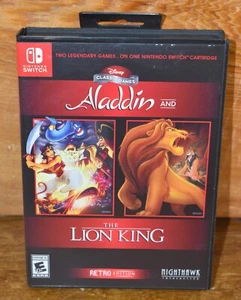 Nintendo Switch Disney Classic Games Aladdin Lion King Retro Edition Clamshell - Picture 1 of 4
