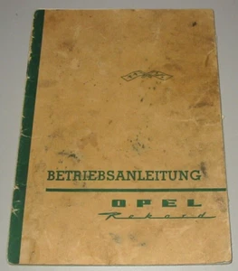 Betriebsanleitung Opel Rekord P2 Bedienungsanleitung Handbuch Buch Stand 12/1960 - Picture 1 of 1