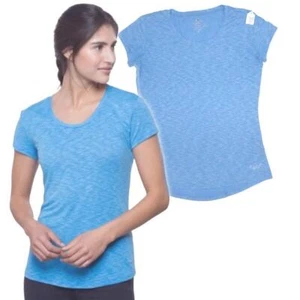 KUHL Womens Vista Blue ASPIRA TSHIRT QuickDry Slub S/S/Tee UPF 30 Small - Picture 1 of 4