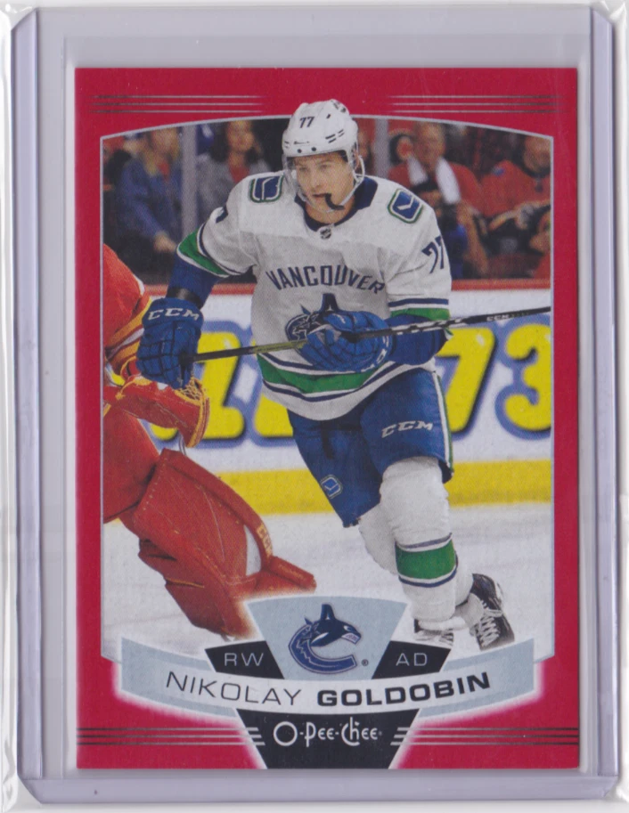 2019-20 O-PEE-CHEE WRAPPER REDEMPTION RED BLANK BACK NIKOLAY GOLDOBIN #50 CANUCK - Image 1 of 2
