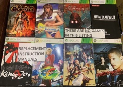 X BOX 360- Replacement Instructions-Huge Range- NO GAME - FREE  UK Postage - - Image 1 of 4
