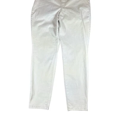 Pantalones Nine West Beige Pull On Cintura Elástica Ajustados Blanco Pierna Recta Talla 12 Foto 1 de 4