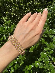 Pulsera Tiffany vintage de oro amarillo de 18 quilates con rubí y cactus - Imagen 1 de 5